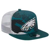 Casquette Snapback 9FIFTY Snapback vert nuit des Philadelphia Eagles Court Sport New Era pour hommes