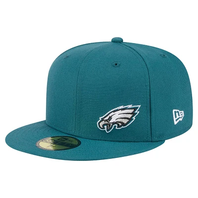 Casquette ajustée 59FIFTY Flawless de Philadelphia Eagles New Era pour homme, vert nuit