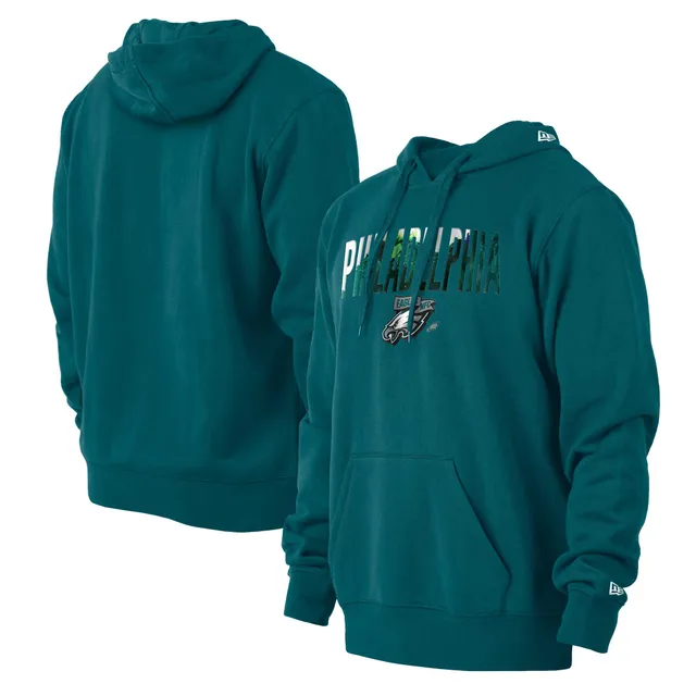 Men's Antigua Midnight Green Philadelphia Eagles Logo Victory Pullover Hoodie Size: Large