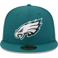 Casquette ajustée 59FIFTY pour homme New Era Midnight Green Philadelphia Eagles Omaha