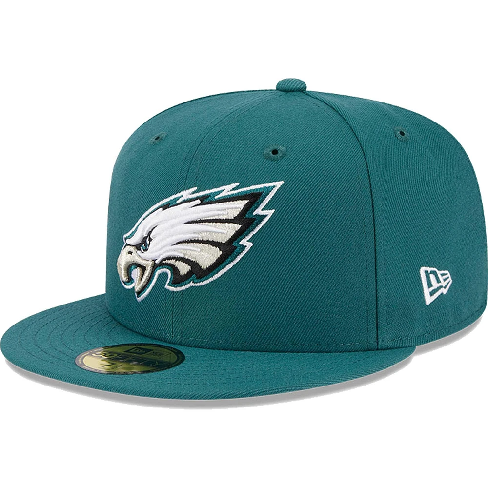 Casquette ajustée 59FIFTY pour homme New Era Midnight Green Philadelphia Eagles Omaha