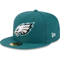 Casquette ajustée 59FIFTY pour homme New Era Midnight Green Philadelphia Eagles Omaha