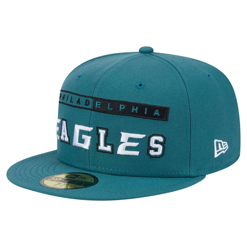 Men's New Era Midnight Green Philadelphia Eagles Ransom 59FIFTY Fitted Hat