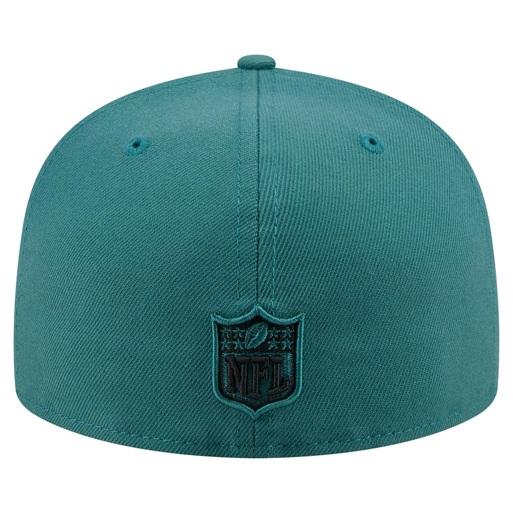 Men's New Era Midnight Green Philadelphia Eagles State Stitch 59FIFTY Fitted Hat