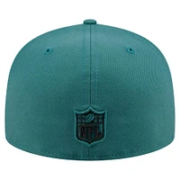 Men's New Era Midnight Green Philadelphia Eagles State Stitch 59FIFTY Fitted Hat