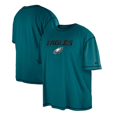 T-shirt pour homme New Era Midnight Green Philadelphia Eagles Third Down Big & Tall Puff Print