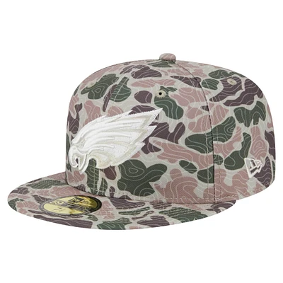 Casquette ajustée 59FIFTY Geo Camo des Philadelphia Eagles de New Era pour homme