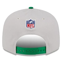 Men's New Era Stone/Kelly Green Philadelphia Eagles 2024 Sideline Historic 9FIFTY Snapback Hat