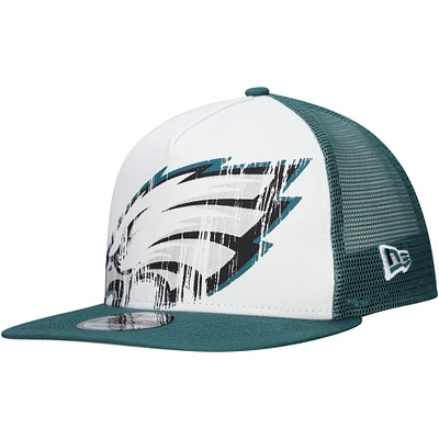 Casquette Snapback 9FIFTY A-Frame Philadelphia Eagles blanche/verte New Era pour homme