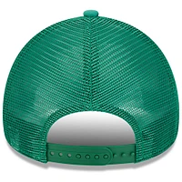 Casquette ajustable New Era A-Frame 9FORTY rétro avec logo Philadelphia Eagles blanc/vert Kelly pour homme