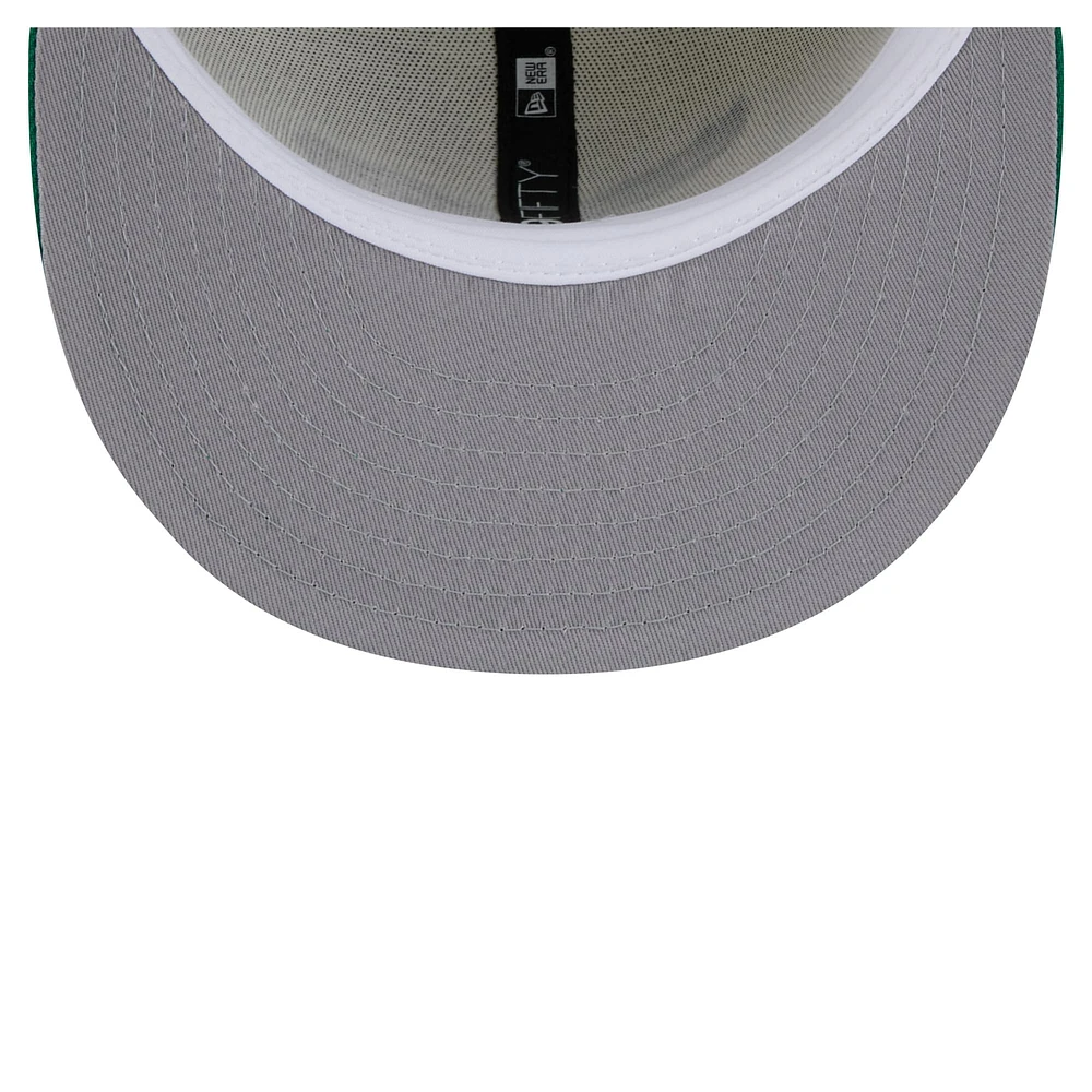 Men's New Era  White/Kelly Green Philadelphia Eagles Throwback Main 59FIFTY Fitted Hat
