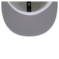 Men's New Era  White/Kelly Green Philadelphia Eagles Throwback Main 59FIFTY Fitted Hat