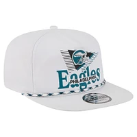 Men's New Era White Philadelphia Eagles Collide Golfer Snapback Hat