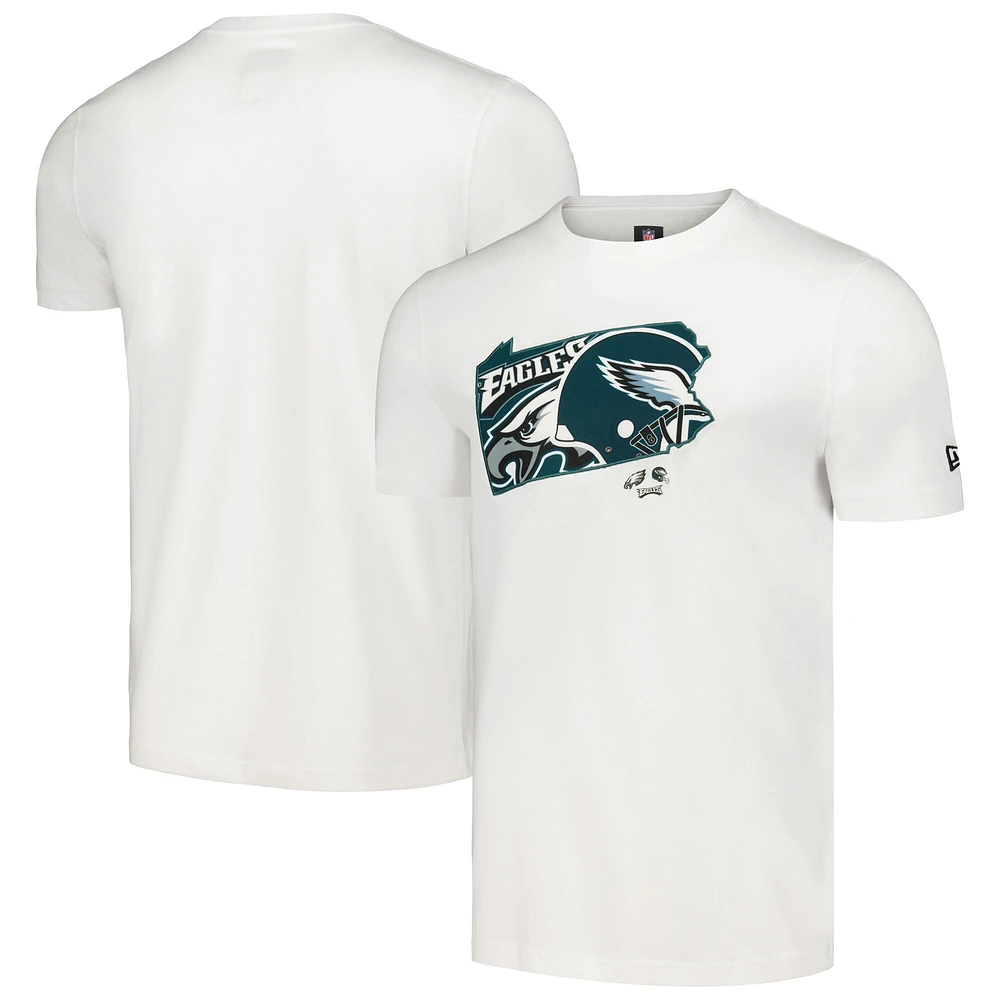 Men's New Era White Philadelphia Eagles Gameday State T-Shirt