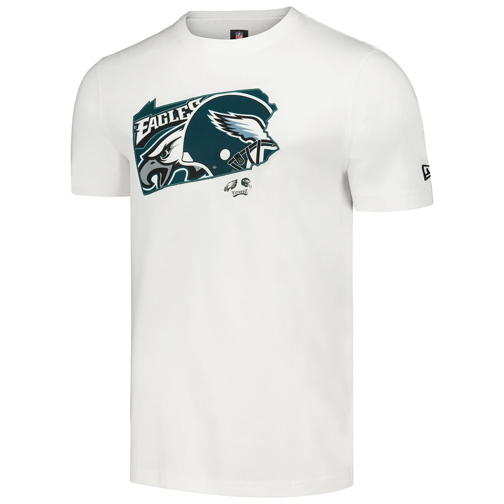 Men's New Era White Philadelphia Eagles Gameday State T-Shirt