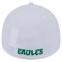 Men's New Era White Philadelphia Eagles Throwback 39THIRTY Flex Hat