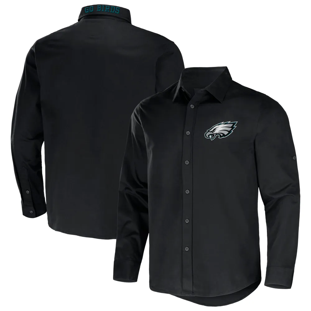 Lids Philadelphia Eagles NFL x Darius Rucker Collection by Fanatics  Convertible Twill Long Sleeve Button-Up Shirt - Black