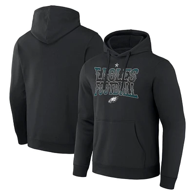 Men's NFL x Darius Rucker Collection by Fanatics  Black Philadelphia Eagles Rock N' Football Pullover Hoodie