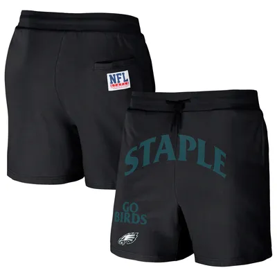 Philadelphia Eagles NFL x Staple Throwback Vintage Wash Fleece Shorts - Black