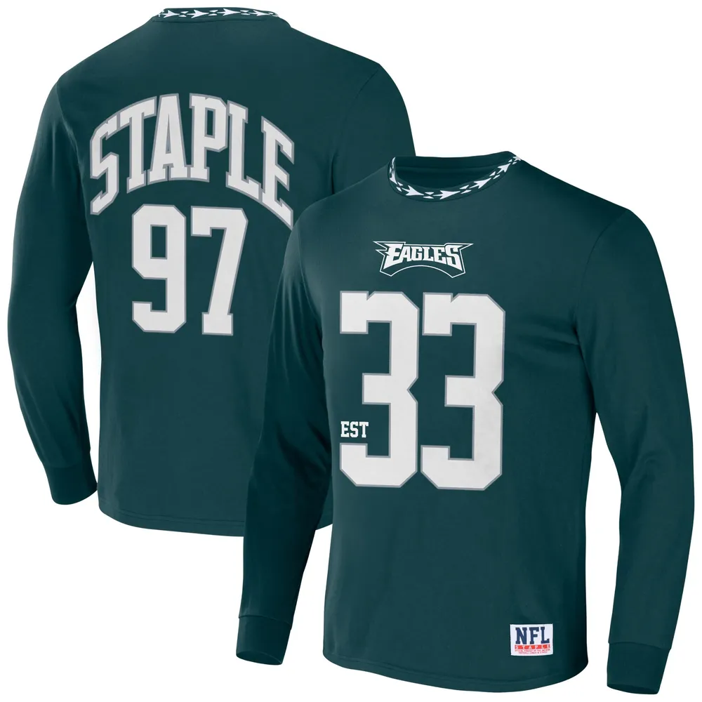 T-shirt à manches longues NFL x Staple Green Philadelphia Eagles Core Team pour hommes