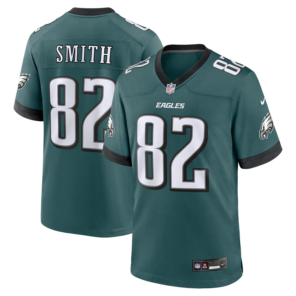 Maillot de match Nike Ainias Smith pour homme, vert nuit, Philadelphia Eagles