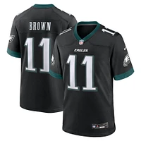 Nike A.J. pour hommes Maillot de match alternatif des Eagles Philadelphie, marron et noir