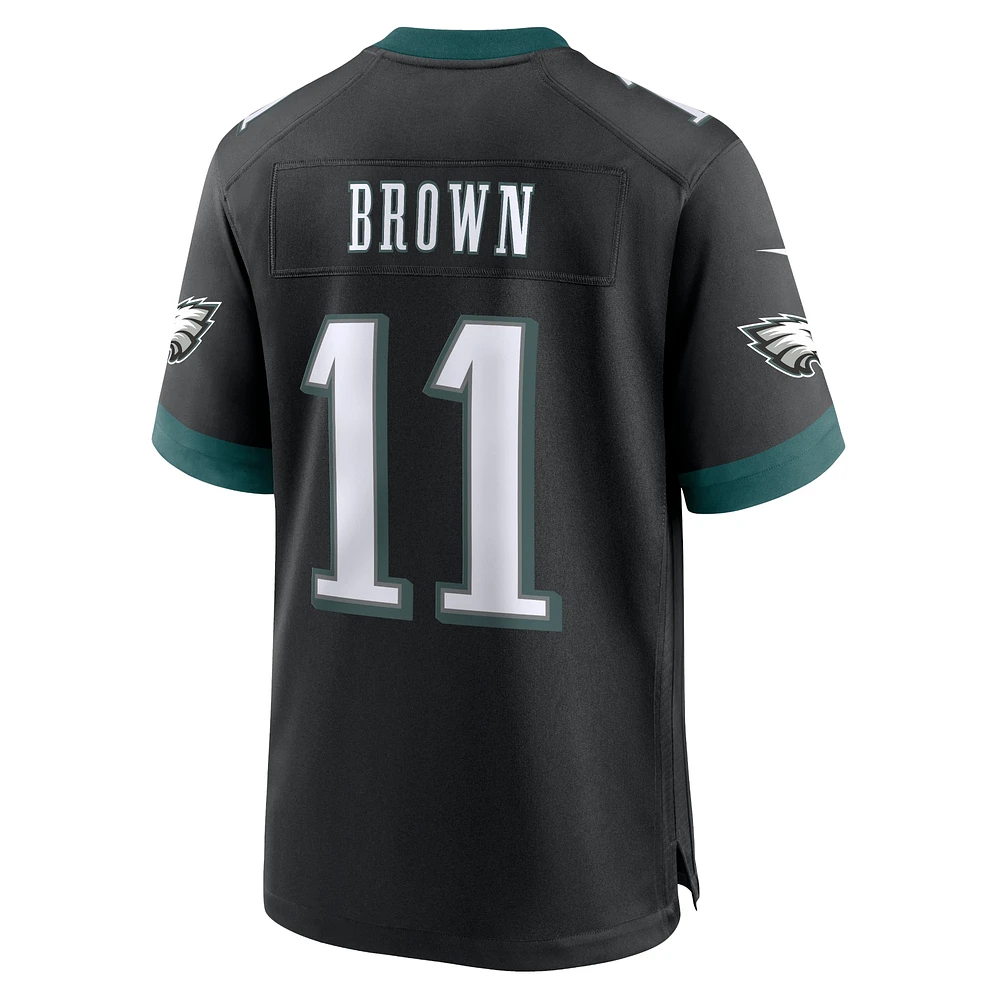 Nike A.J. pour hommes Maillot de match alternatif des Eagles Philadelphie, marron et noir