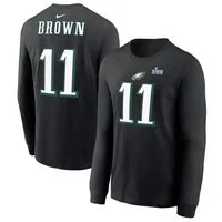 Men's Philadelphia Eagles Jalen Hurts Fanatics Branded Black Icon Player  Name & Number T-Shirt