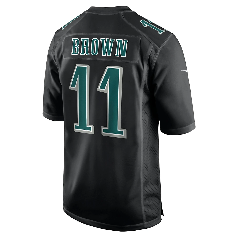 Men's Nike A.J. Brown Carbon Black Philadelphia Eagles Super Bowl LIX Fashion Game Player Jersey