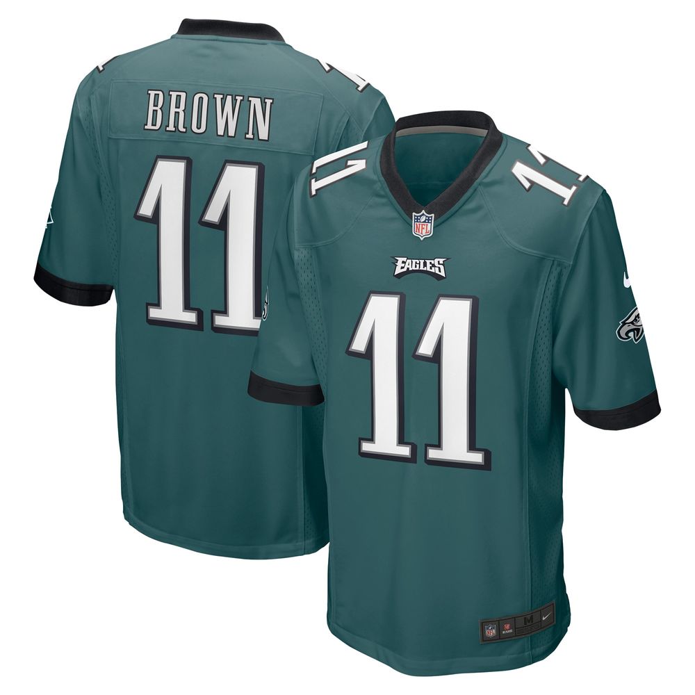 Men's Nike A.J. Brown Midnight Green Philadelphia Eagles - Game Jersey