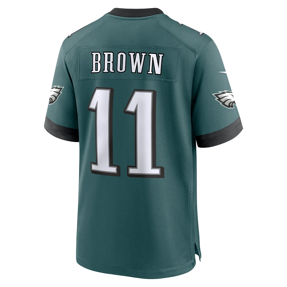 Men's Nike A.J. Brown Midnight Green Philadelphia Eagles Super Bowl LIX Game Player Jersey
