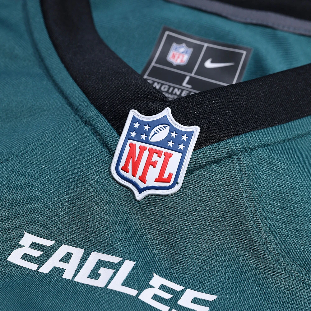 Nike A.J. pour hommes Maillot de match l'équipe des Eagles Philadelphie, marron, vert minuit