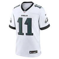 Nike A.J. pour hommes Maillot de match blanc marron et des Eagles Philadelphie