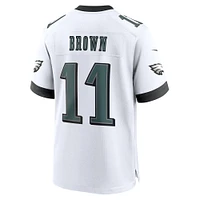 Nike A.J. pour hommes Maillot de match blanc marron et des Eagles Philadelphie