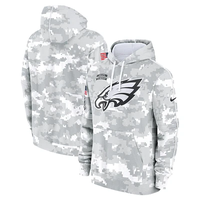 Sweat à capuche en polaire Nike Arctic Camo Philadelphia Eagles 2024 Salute to Service Club pour homme