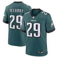 Maillot de match Nike Avonte Maddox Midnight Green pour homme des Philadelphia Eagles