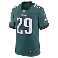 Maillot de match Nike Avonte Maddox Midnight Green pour homme des Philadelphia Eagles