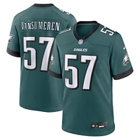 Maillot de match Nike Ben VanSumeren pour homme, vert nuit, Philadelphia Eagles