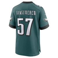 Maillot de match Nike Ben VanSumeren pour homme, vert nuit, Philadelphia Eagles