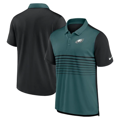 Polo de performance tendance Nike pour hommes, noir/bleu sarcelle, Philadelphia Eagles