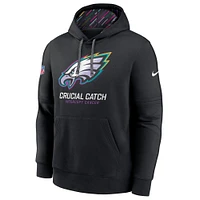 Men's Nike Black Philadelphia Eagles 2024 NFL Crucial Catch Big & Tall Club Pullover Hoodie