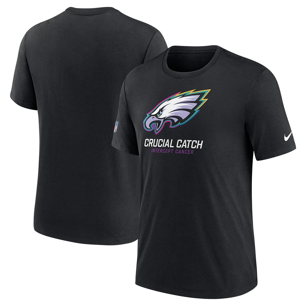 T-shirt Nike noir Philadelphia Eagles 2024 NFL Crucial Catch pour homme