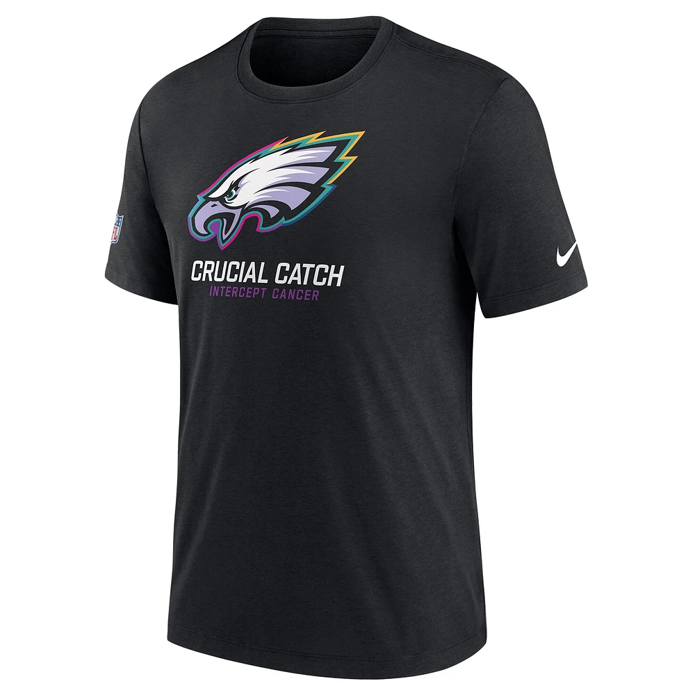 T-shirt Nike noir Philadelphia Eagles 2024 NFL Crucial Catch pour homme