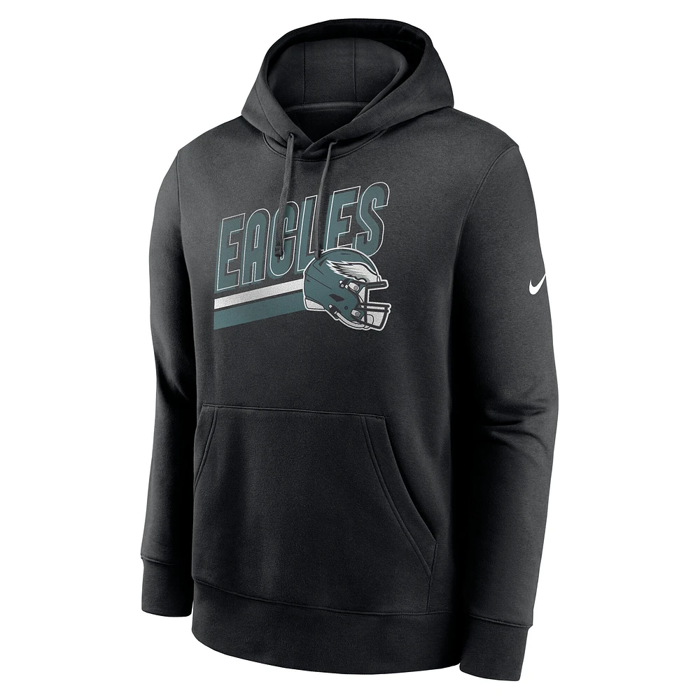 Men's Nike Black Philadelphia Eagles Club Fleece Pullover Hoodie