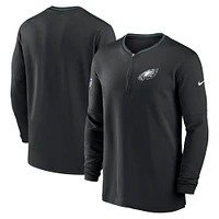 Men's Nike Black Philadelphia Eagles Coach Half-Zip Sweatshirt