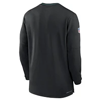 Men's Nike Black Philadelphia Eagles Coach Half-Zip Sweatshirt