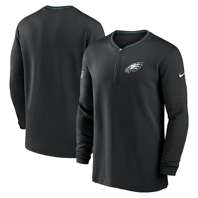 Men's Nike Black Philadelphia Eagles Coach Half-Zip Sweatshirt