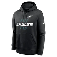 Men's Nike Black Philadelphia Eagles Fly Club Fleece Pullover Hoodie
