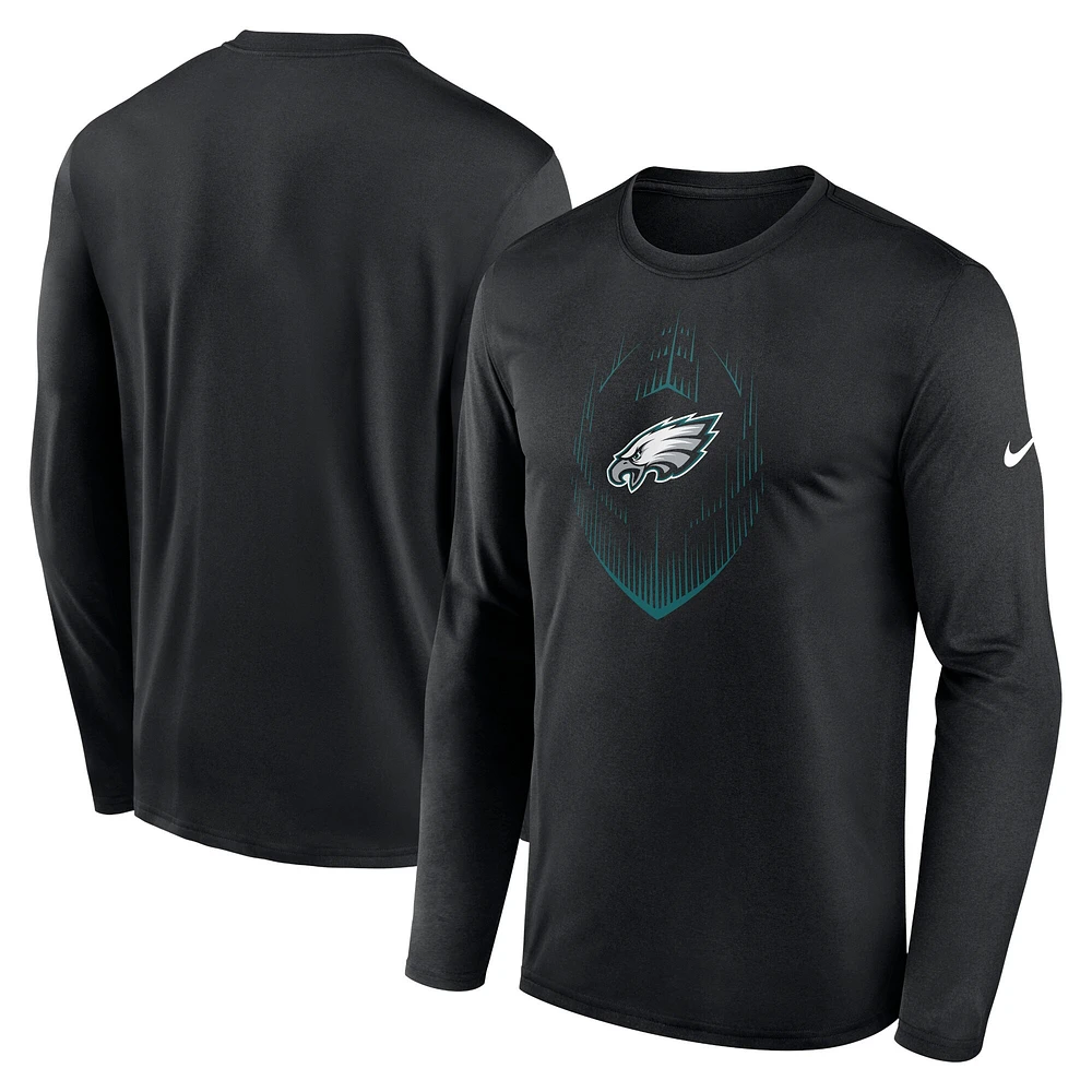 Men's Nike Philadelphia Eagles Icon Legend Performance Long Sleeve T-Shirt