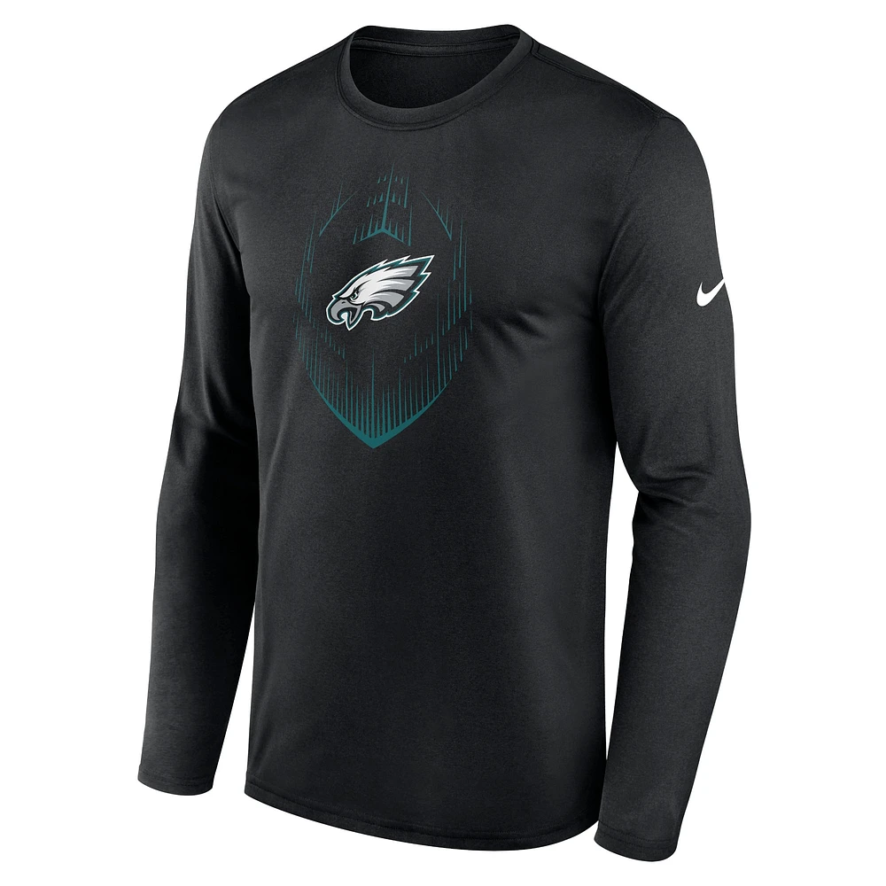 Men's Nike Philadelphia Eagles Icon Legend Performance Long Sleeve T-Shirt